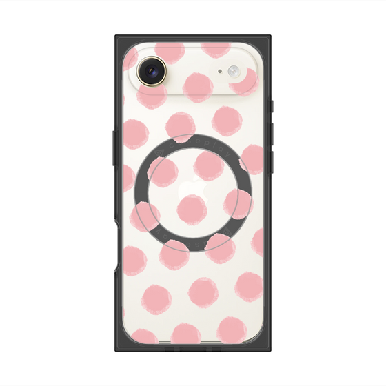 Premium Square Case with MagSafe［ Original - Favorite Color Polka Dots - Pink ］