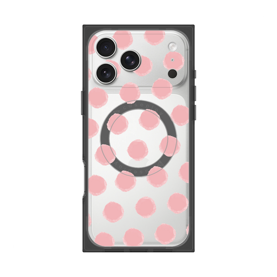 Premium Square Case with MagSafe［ Original - Favorite Color Polka Dots - Pink ］
