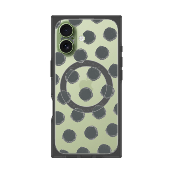 Premium Square Case with MagSafe［ Original - Favorite Color Polka Dots - Black ］