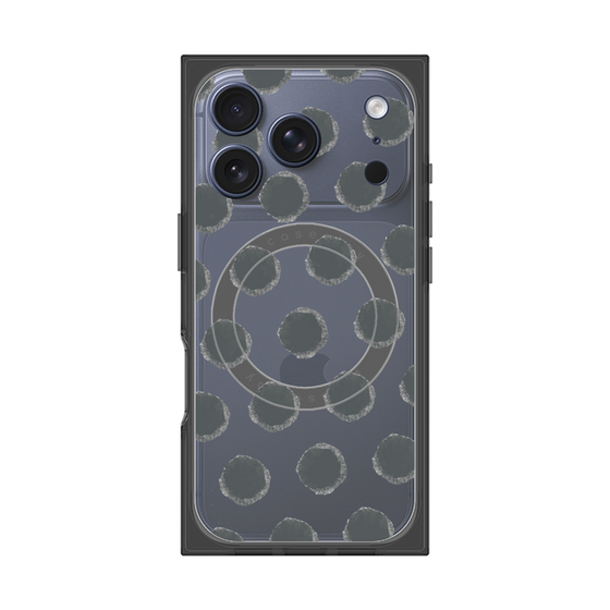 Premium Square Case with MagSafe［ Original - Favorite Color Polka Dots - Black ］
