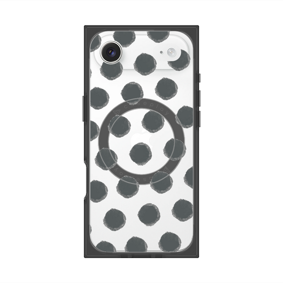 Premium Square Case with MagSafe［ Original - Favorite Color Polka Dots - Black ］