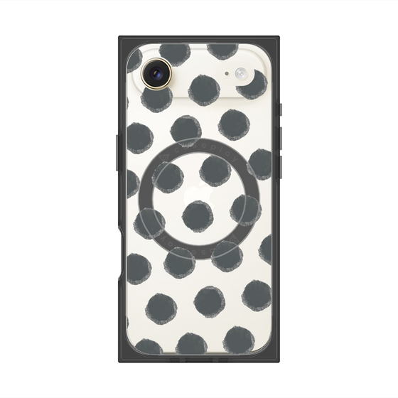 Premium Square Case with MagSafe［ Original - Favorite Color Polka Dots - Black ］