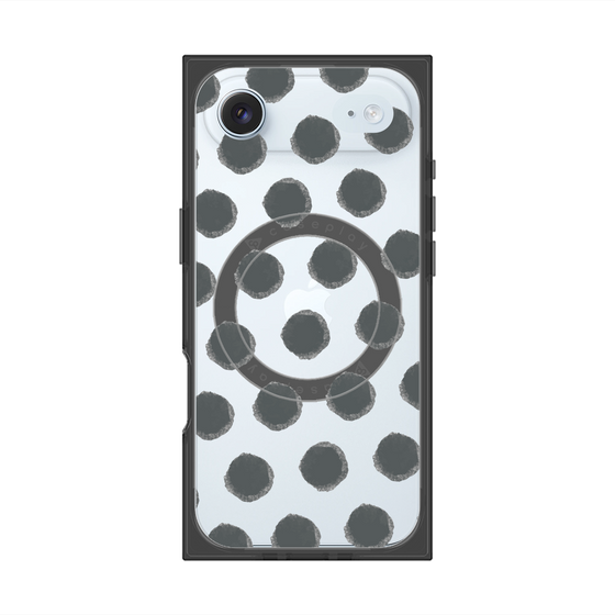 Premium Square Case with MagSafe［ Original - Favorite Color Polka Dots - Black ］