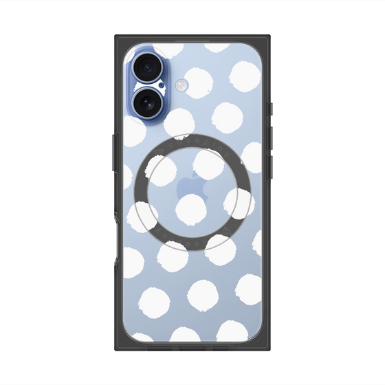 Premium Square Case with MagSafe［ Original - Favorite Color Polka Dots - White ］