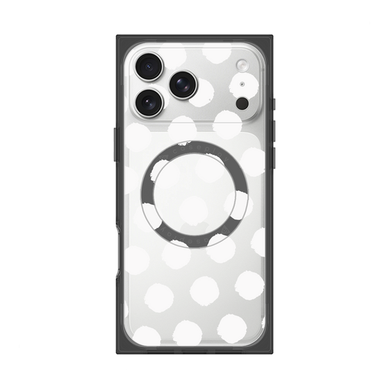 Premium Square Case with MagSafe［ Original - Favorite Color Polka Dots - White ］