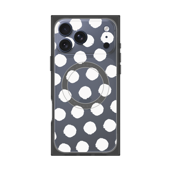 Premium Square Case with MagSafe［ Original - Favorite Color Polka Dots - White ］