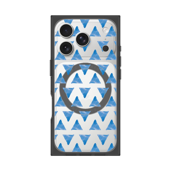 Premium Square Case with MagSafe［ Original - Favorite Color Triangle - Blue ］