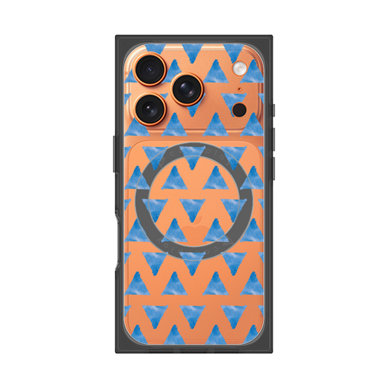 Premium Square Case with MagSafe［ Original - Favorite Color Triangle - Blue ］