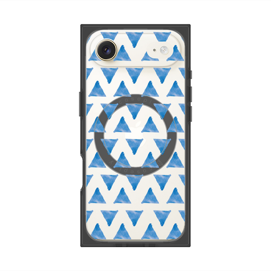 Premium Square Case with MagSafe［ Original - Favorite Color Triangle - Blue ］