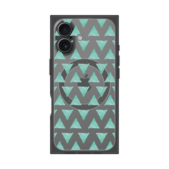 Premium Square Case with MagSafe［ Original - Favorite Color Triangle - Green ］