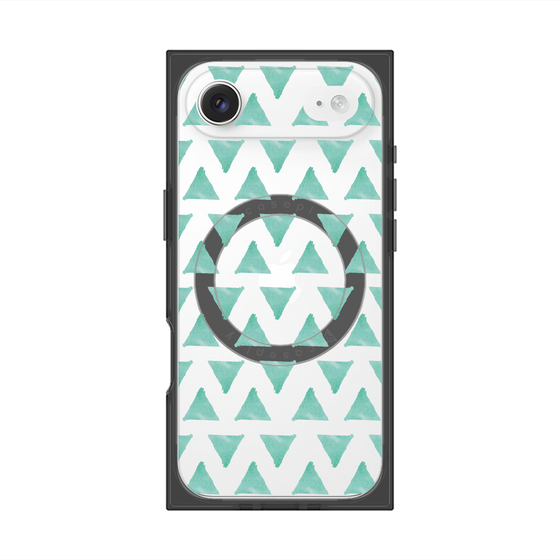 Premium Square Case with MagSafe［ Original - Favorite Color Triangle - Green ］