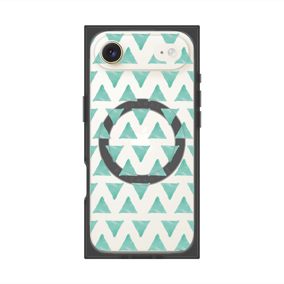 Premium Square Case with MagSafe［ Original - Favorite Color Triangle - Green ］