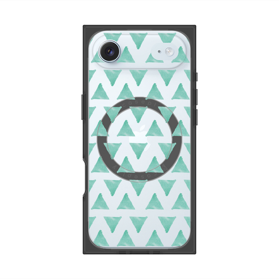 Premium Square Case with MagSafe［ Original - Favorite Color Triangle - Green ］