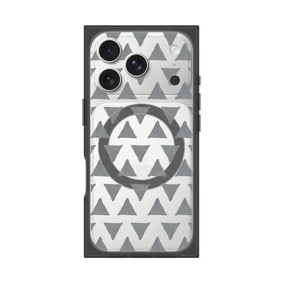 Premium Square Case with MagSafe［ Original - Favorite Color Triangle - Black ］