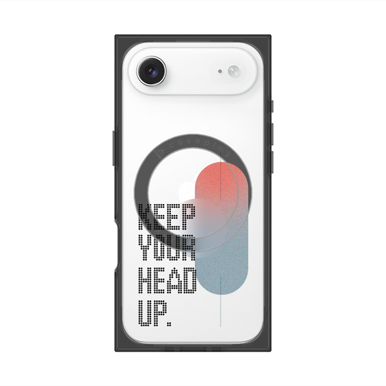 Premium Square Case with MagSafe［ Original - Dot Overlay - KEEP YOUR HEAD UP/A ］