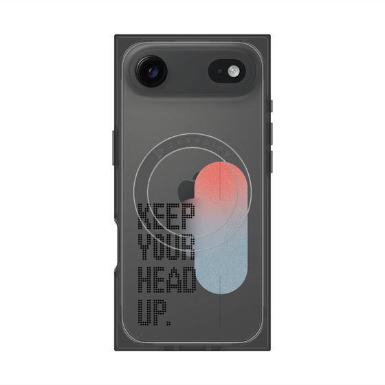 Premium Square Case with MagSafe［ Original - Dot Overlay - KEEP YOUR HEAD UP/A ］