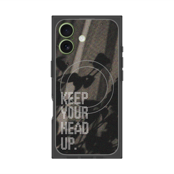 Premium Square Case with MagSafe［ Original - Dot Overlay - KEEP YOUR HEAD UP/B ］