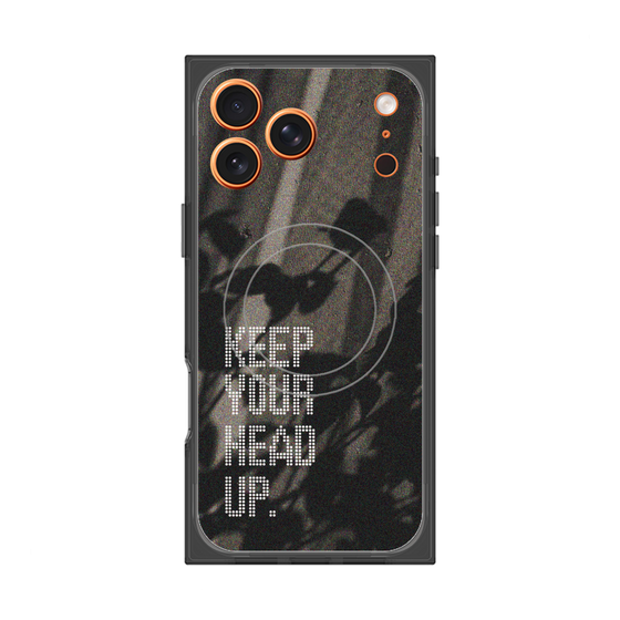 Premium Square Case with MagSafe［ Original - Dot Overlay - KEEP YOUR HEAD UP/B ］