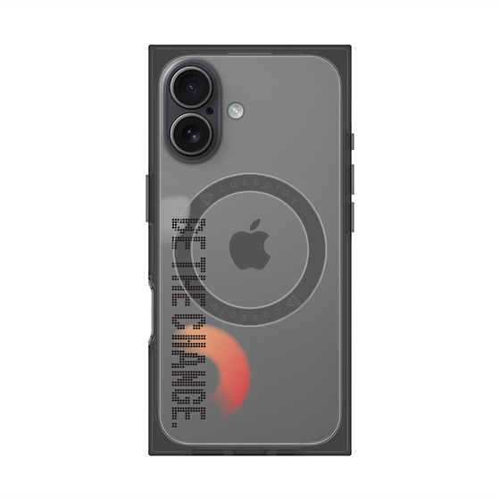 Premium Square Case with MagSafe［ Original - Dot Overlay - BE THE CHANGE/A ］