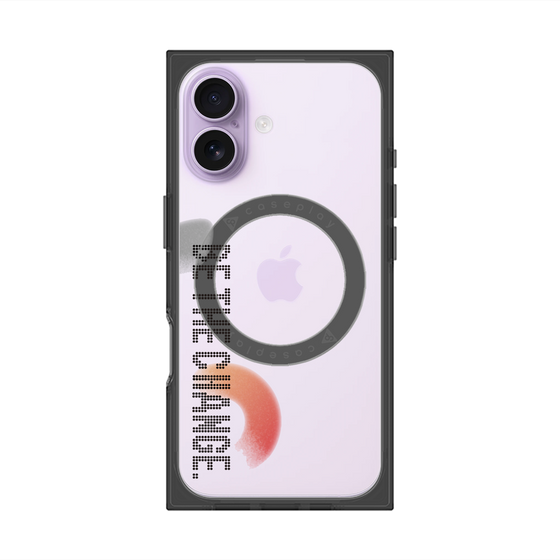 Premium Square Case with MagSafe［ Original - Dot Overlay - BE THE CHANGE/A ］