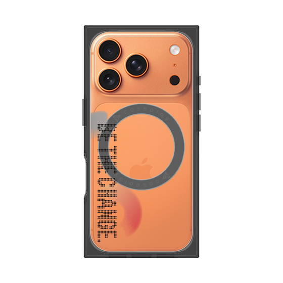 Premium Square Case with MagSafe［ Original - Dot Overlay - BE THE CHANGE/A ］