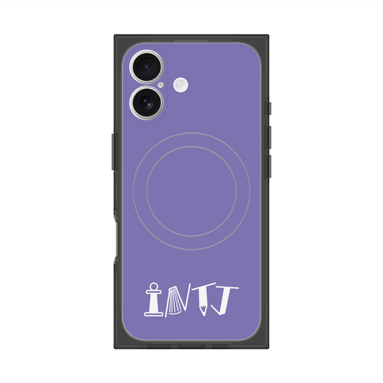 Premium Square Case with MagSafe［ Original - INTJ Architect - Alphabet - Purple ］