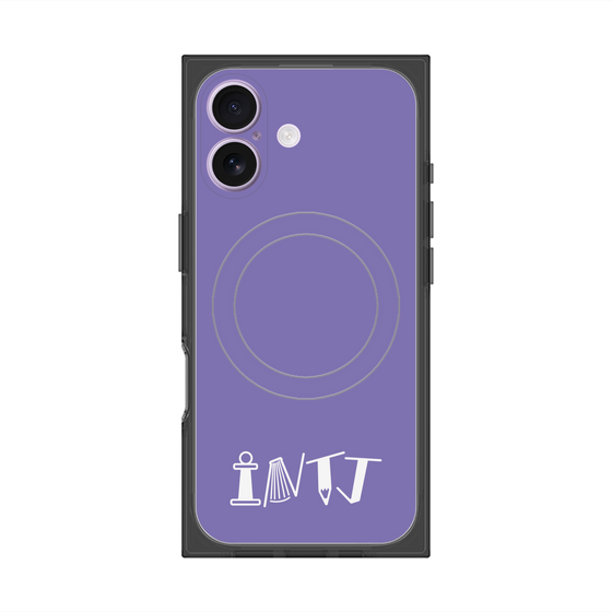Premium Square Case with MagSafe［ Original - INTJ Architect - Alphabet - Purple ］