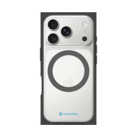 Premium Square Case with MagSafe［ Original - CASEPLAY Logo - Light Blue/A ］