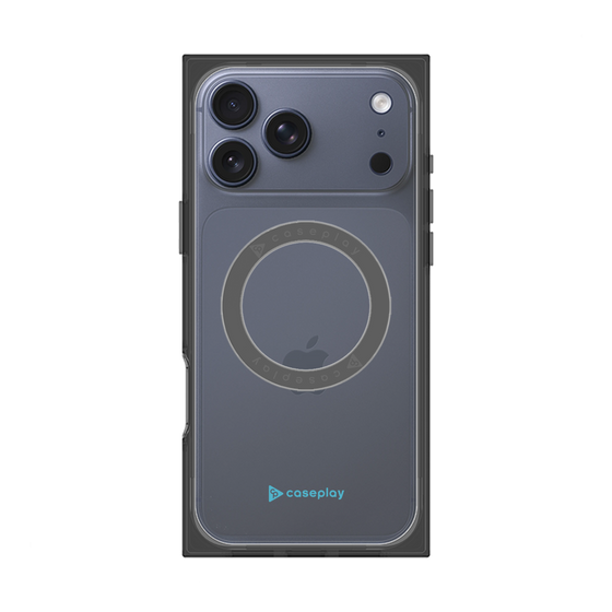 Premium Square Case with MagSafe［ Original - CASEPLAY Logo - Light Blue/A ］