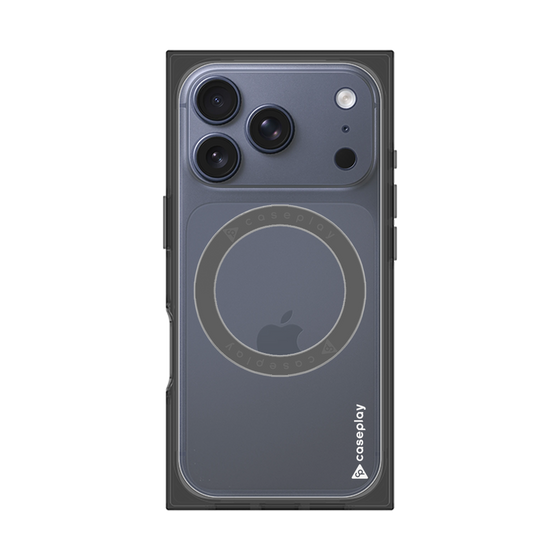 Premium Square Case with MagSafe［ Original - CASEPLAY Logo - White/B ］