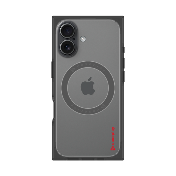 Premium Square Case with MagSafe［ Original - CASEPLAY Logo - Red/B ］