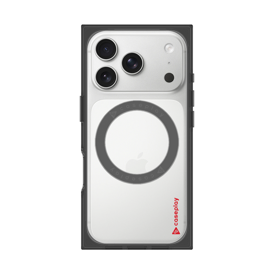 Premium Square Case with MagSafe［ Original - CASEPLAY Logo - Red/B ］