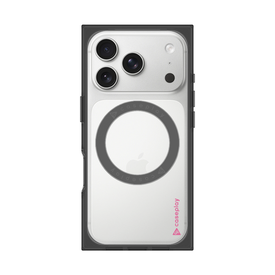 Premium Square Case with MagSafe［ Original - CASEPLAY Logo - Pink/B ］