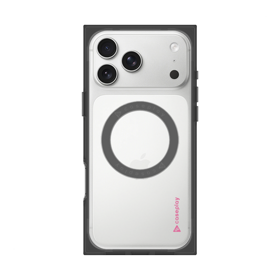 Premium Square Case with MagSafe［ Original - CASEPLAY Logo - Pink/B ］