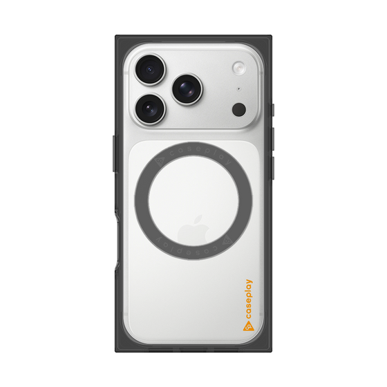 Premium Square Case with MagSafe［ Original - CASEPLAY Logo - Orange/B ］