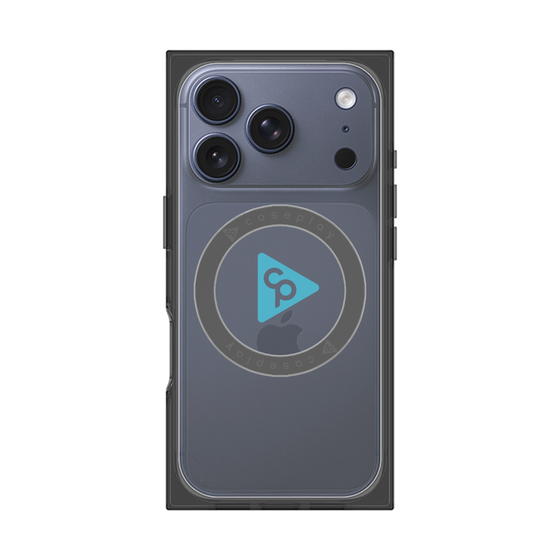 Premium Square Case with MagSafe［ Original - CASEPLAY Logo - Light Blue/C ］