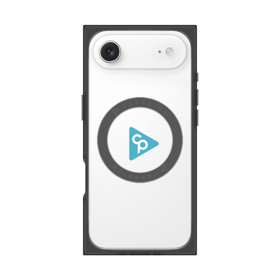 Premium Square Case with MagSafe［ Original - CASEPLAY Logo - Light Blue/C ］