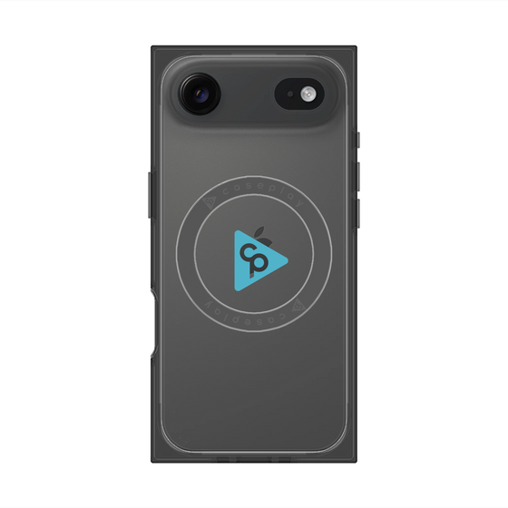 Premium Square Case with MagSafe［ Original - CASEPLAY Logo - Light Blue/C ］