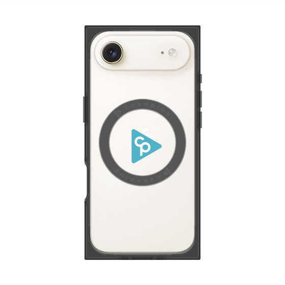 Premium Square Case with MagSafe［ Original - CASEPLAY Logo - Light Blue/C ］