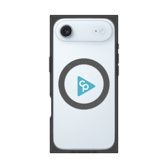 Premium Square Case with MagSafe［ Original - CASEPLAY Logo - Light Blue/C ］