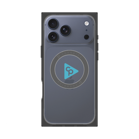 Premium Square Case with MagSafe［ Original - CASEPLAY Logo - Light Blue/C ］