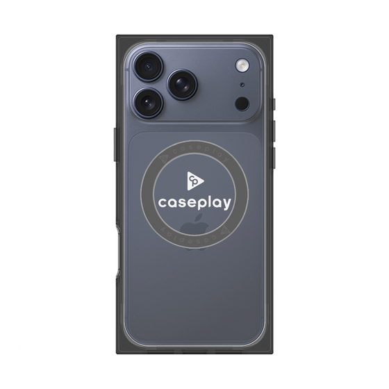 Premium Square Case with MagSafe［ Original - CASEPLAY Logo - White/D ］