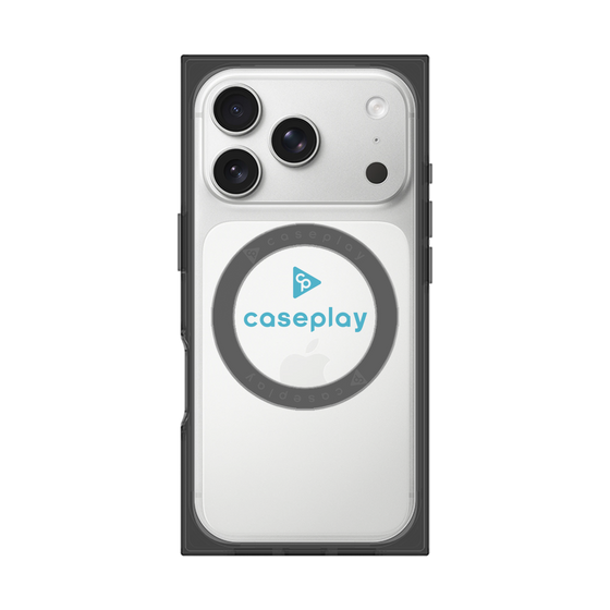 Premium Square Case with MagSafe［ Original - CASEPLAY Logo - Light Blue/D ］