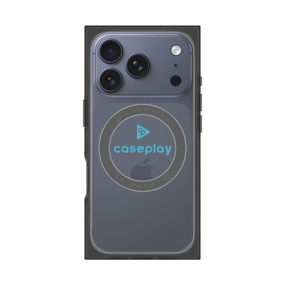Premium Square Case with MagSafe［ Original - CASEPLAY Logo - Light Blue/D ］