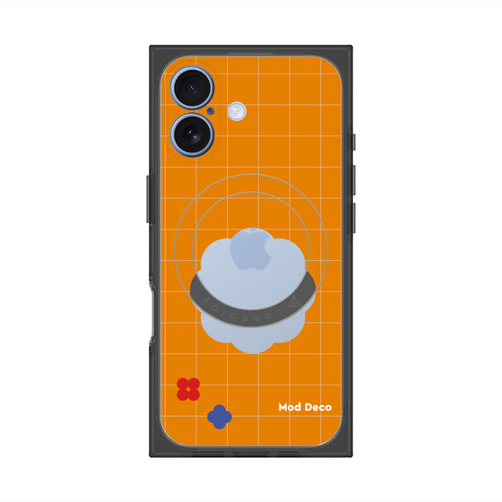 Premium Square Case with MagSafe［ Mod Deco - Original - Retro Orange ］