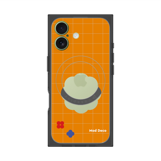 Premium Square Case with MagSafe［ Mod Deco - Original - Retro Orange ］