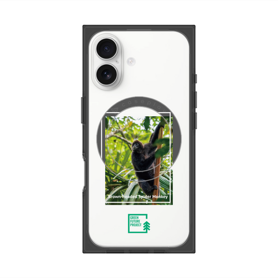 Premium Square Case with MagSafe［ Green Future Project - Brown-headed Spider Monkey ］