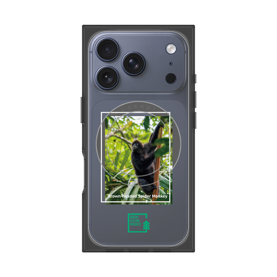 Premium Square Case with MagSafe［ Green Future Project - Brown-headed Spider Monkey ］