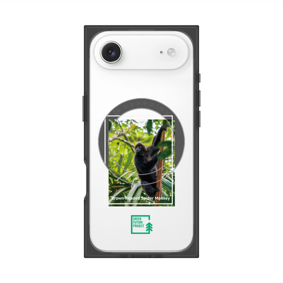 Premium Square Case with MagSafe［ Green Future Project - Brown-headed Spider Monkey ］