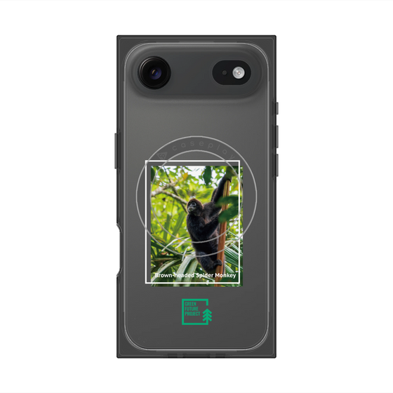 Premium Square Case with MagSafe［ Green Future Project - Brown-headed Spider Monkey ］